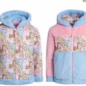 Disney Princess Reversible Jacket with Blue and Pink